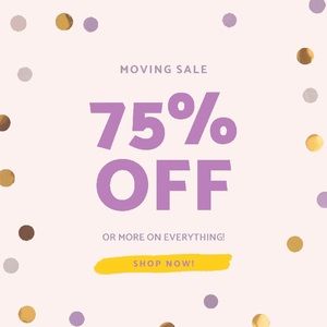 I’m moving which means everything must go!